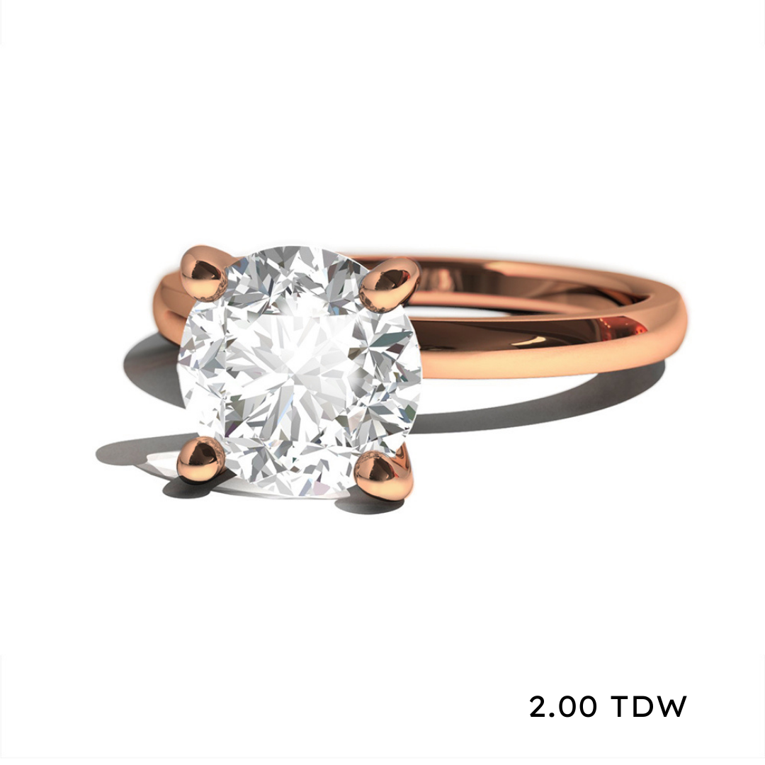 14K Lab Grown Diamond Solitaire Engagement Ring