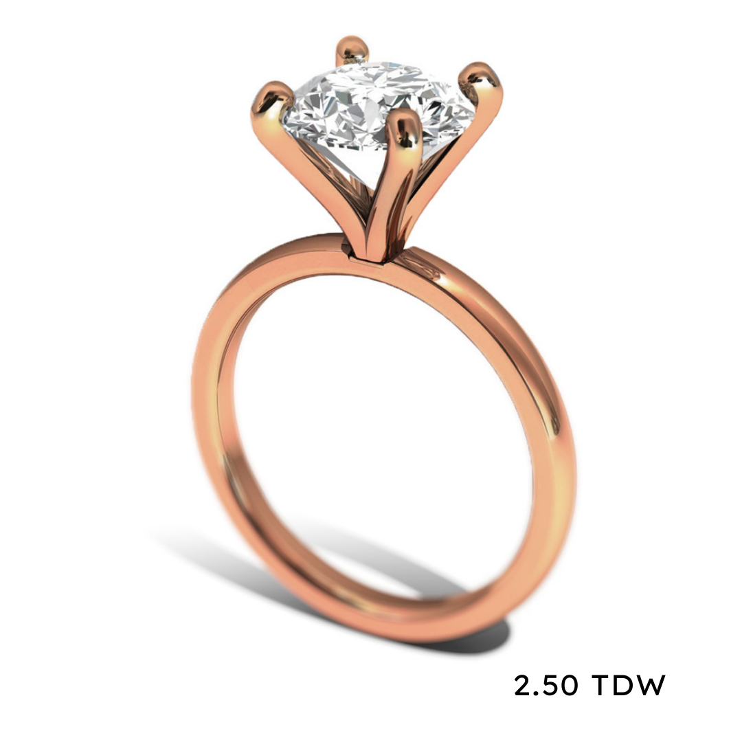 14K Lab Grown Diamond Solitaire Engagement Ring