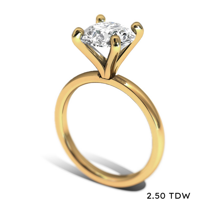 14K Lab Grown Diamond Solitaire Engagement Ring