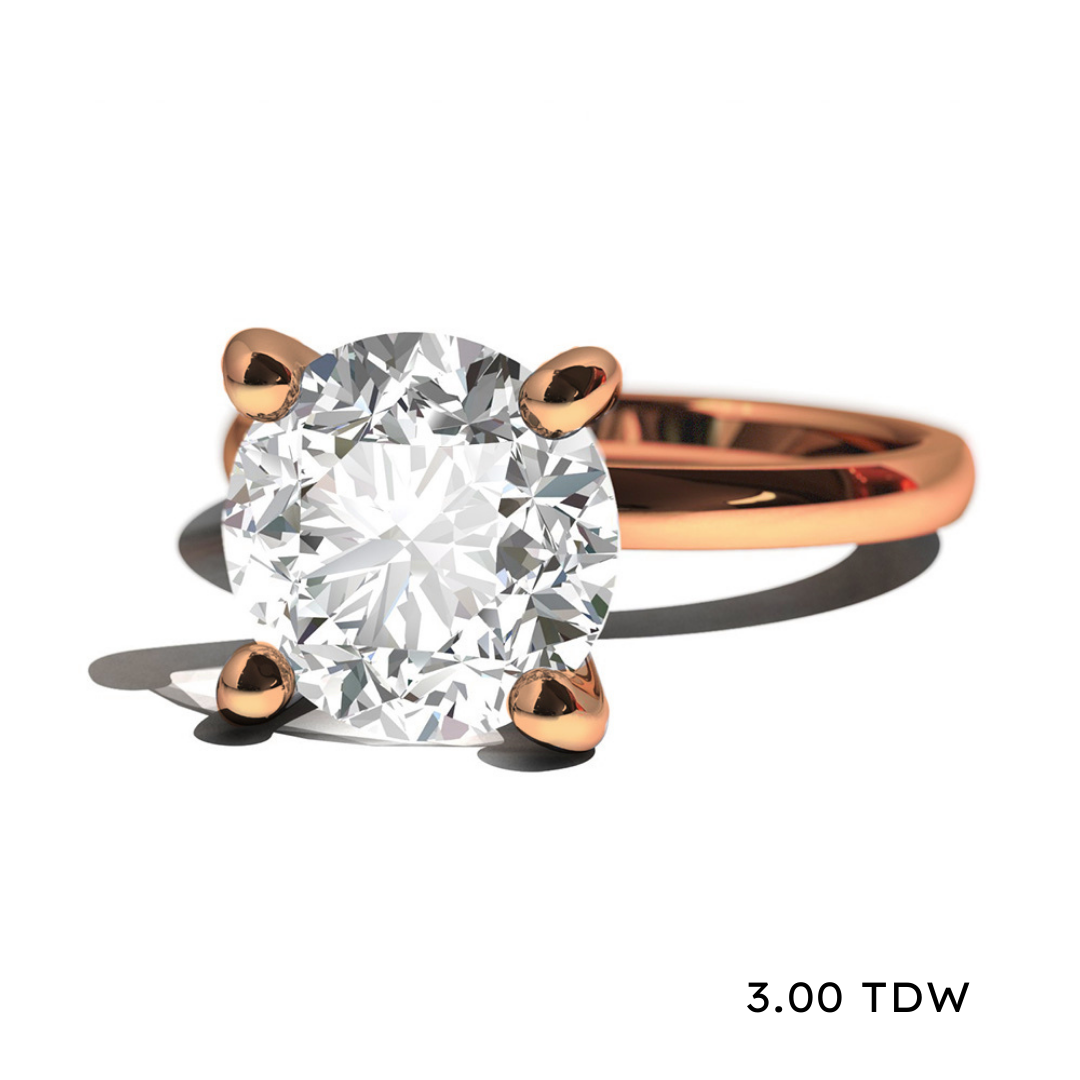 14K Lab Grown Diamond Solitaire Engagement Ring