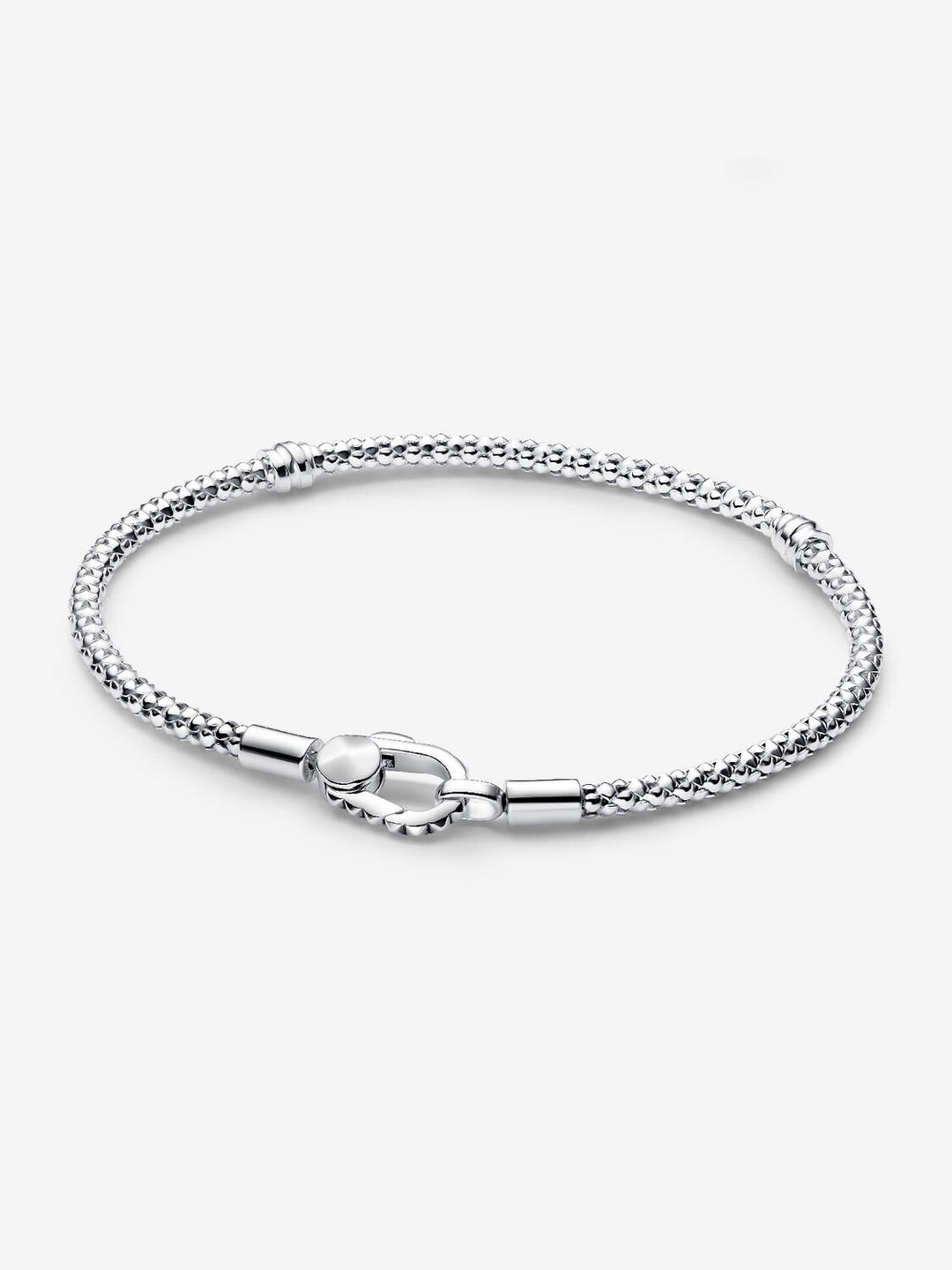 FINAL SALE- Pandora Studded Clasp & Chain Bracelet, Size 7.5