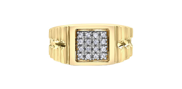 10 Karat Diamond Cluster Ring, 0.25 TDW