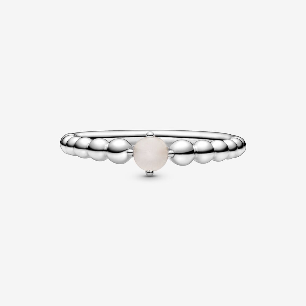 FINAL SALE- Pandora Misty Rose Beaded Ring, size 7.0