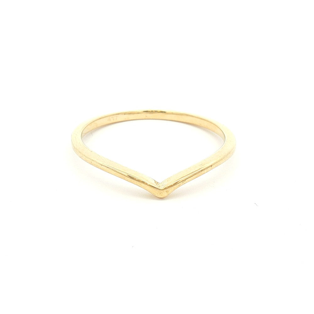 10K Yellow Gold Chevron Stacking Ring