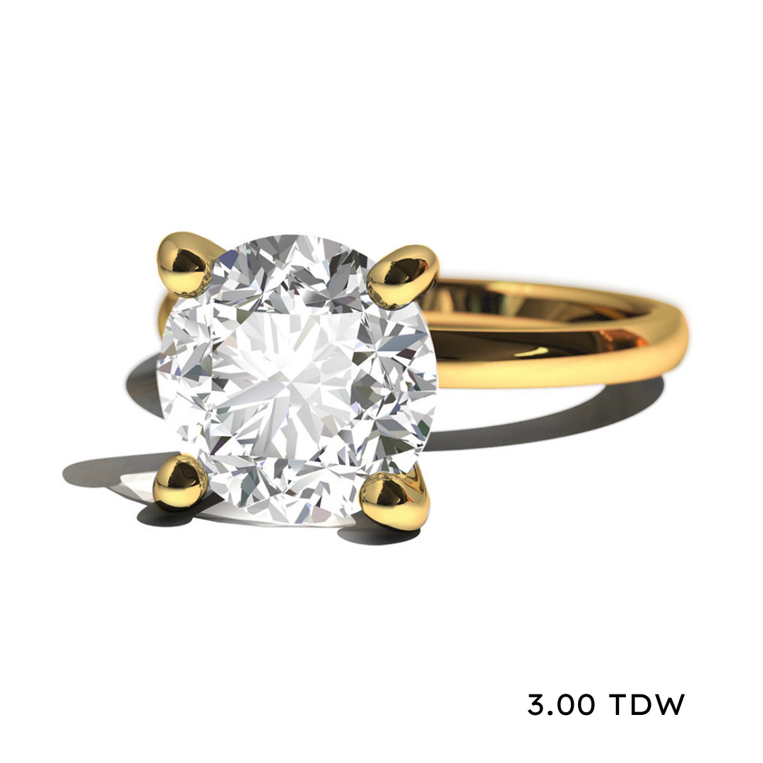 14K Lab Grown Diamond Solitaire Engagement Ring