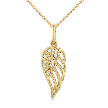 10K Angel Wing Pendant