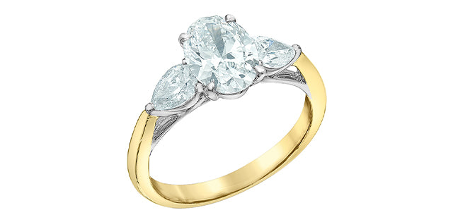 14k yellow gold  Lab Grown Dia