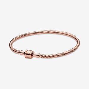 FINAL SALE - Pandora Moments Barrel Clasp Snake Chain Bracelet, 6.7"