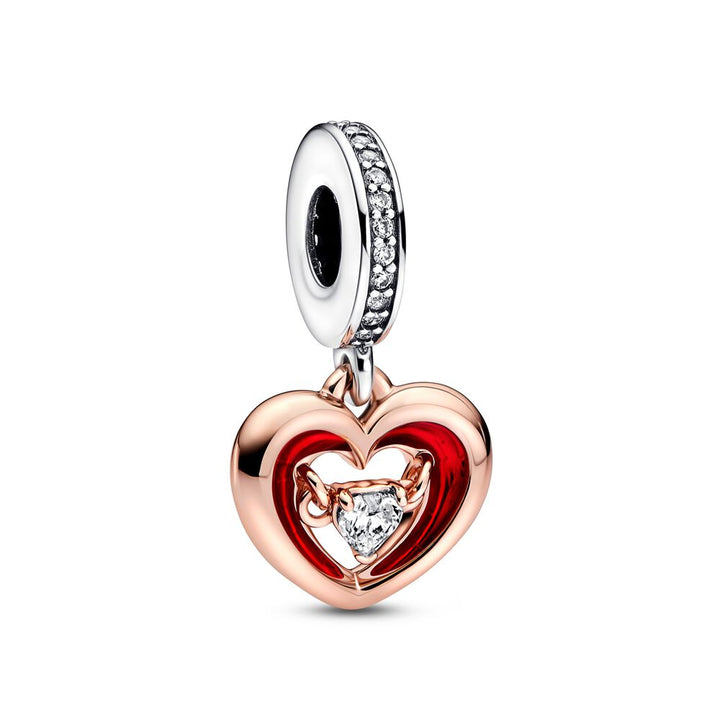 Pandora Two-tone Radiant Heart Dangle Charm