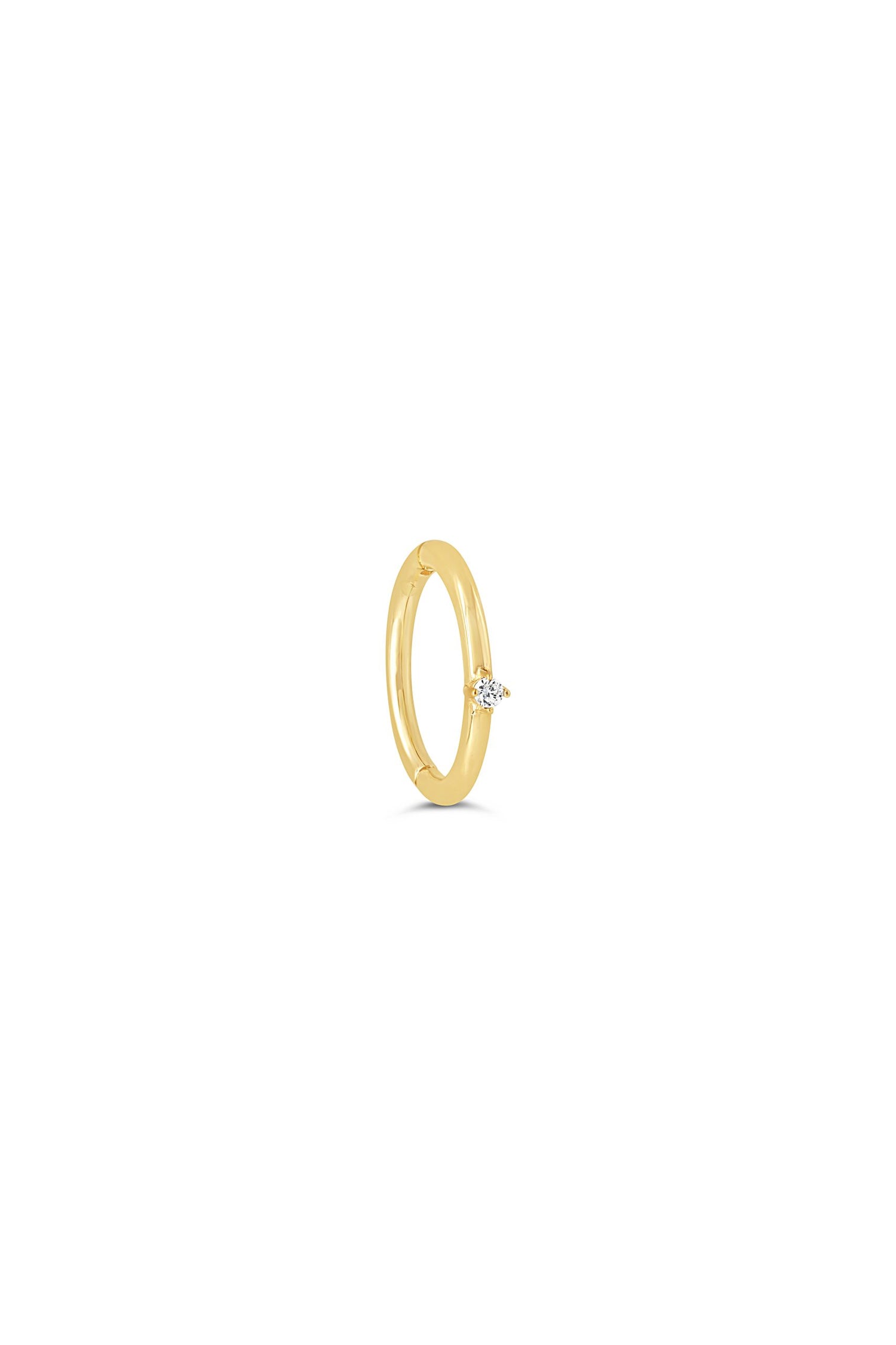 14K Diamond SINGLE Hugger Earring