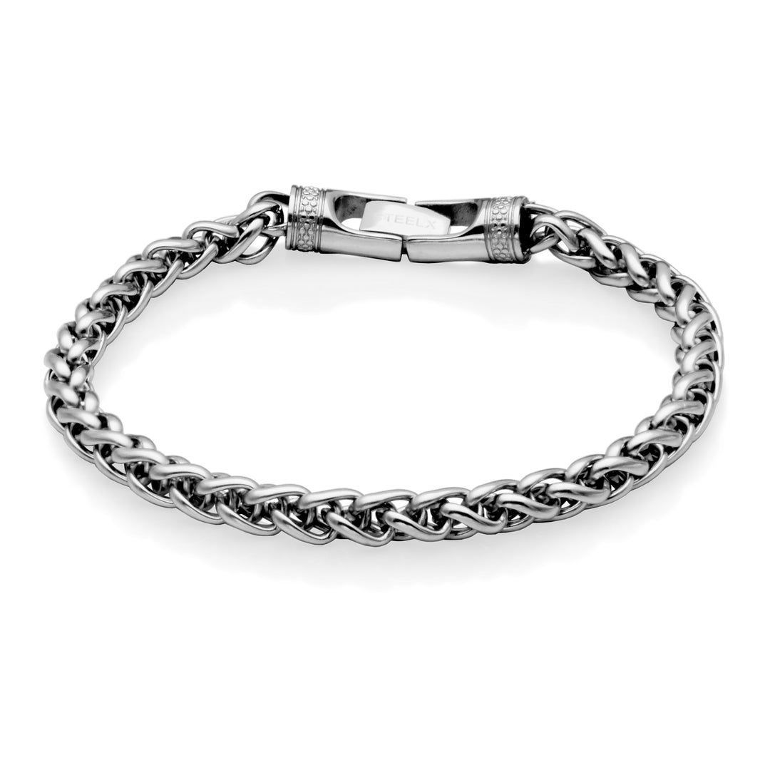 Steelx 6mm Stainless Steel Wheat Chain Bracelet