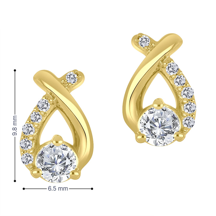 10k yellow gold stud earrings