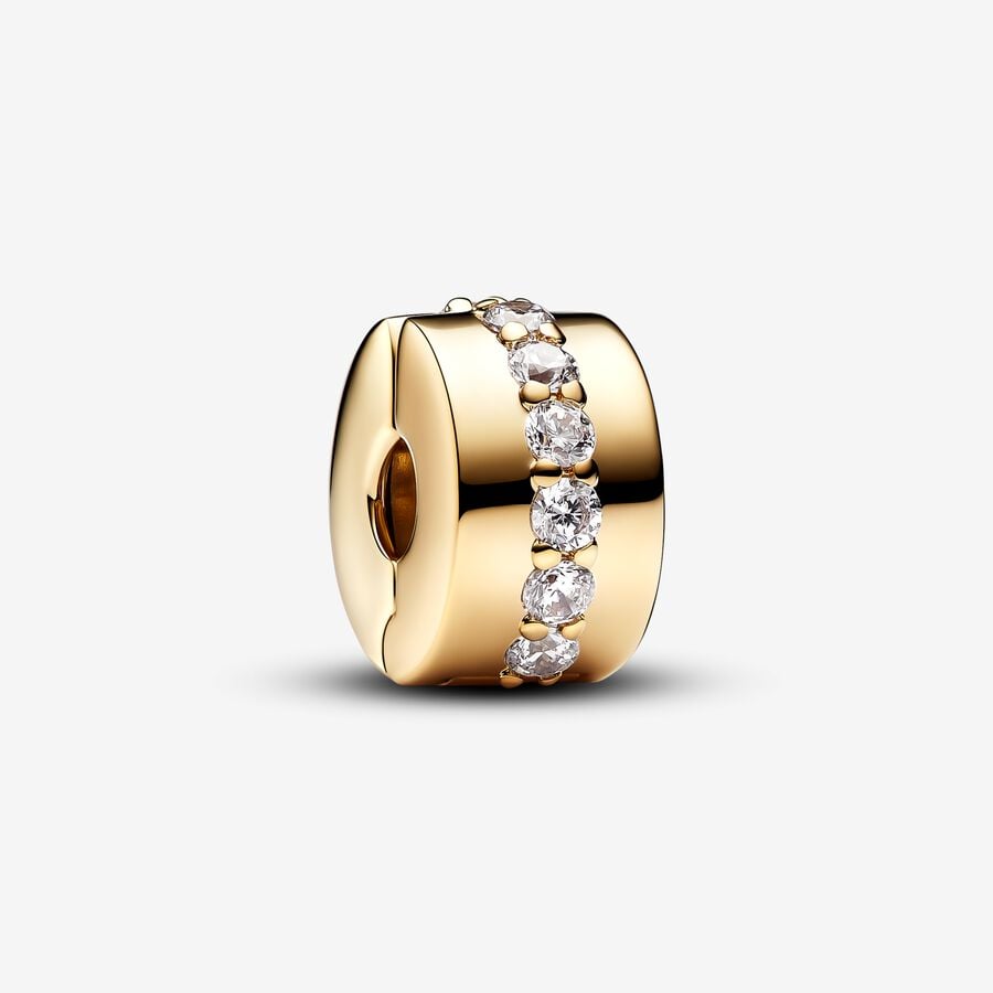 FINAL SALE- Pandora Clear Sparkling Row Clip Charm