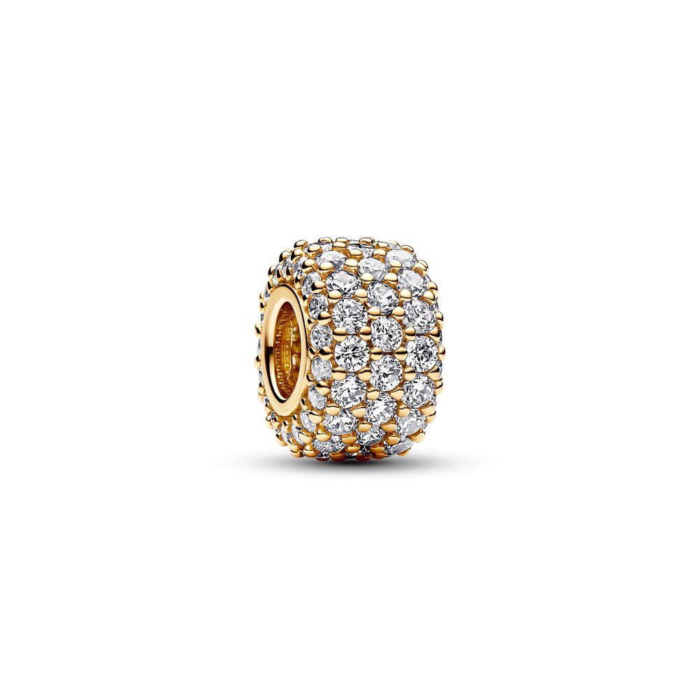 FINAL SALE- Pandora Sparkling Pavé Triple-row Charm