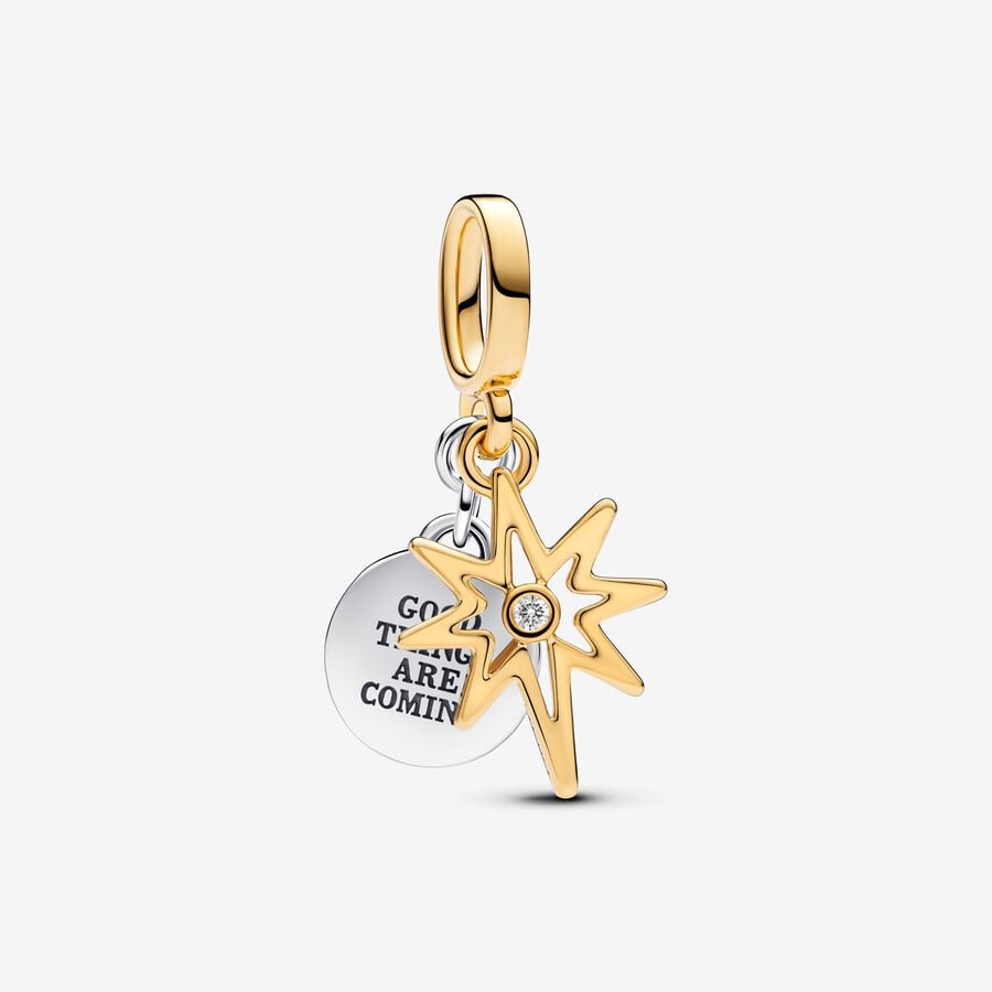 FINAL SALE- Pandora Engravable North Star Lab-grown Diamond Dangle Charm