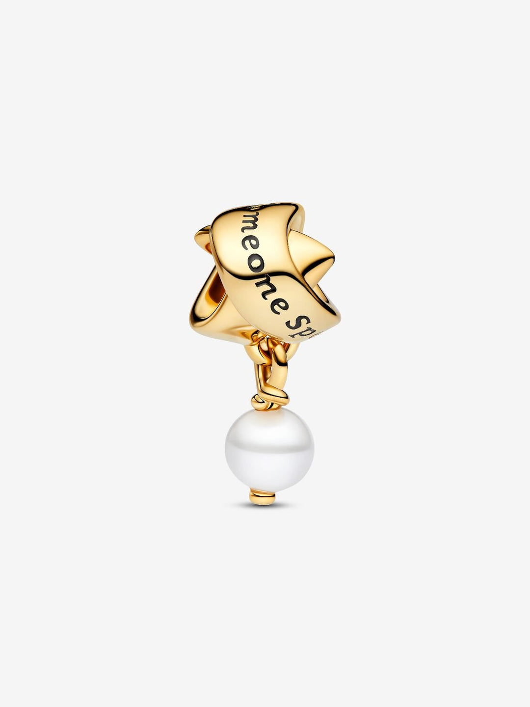 FINAL SALE- Pandora Treated Freshwater Cultured Pearl Ribbon Charm