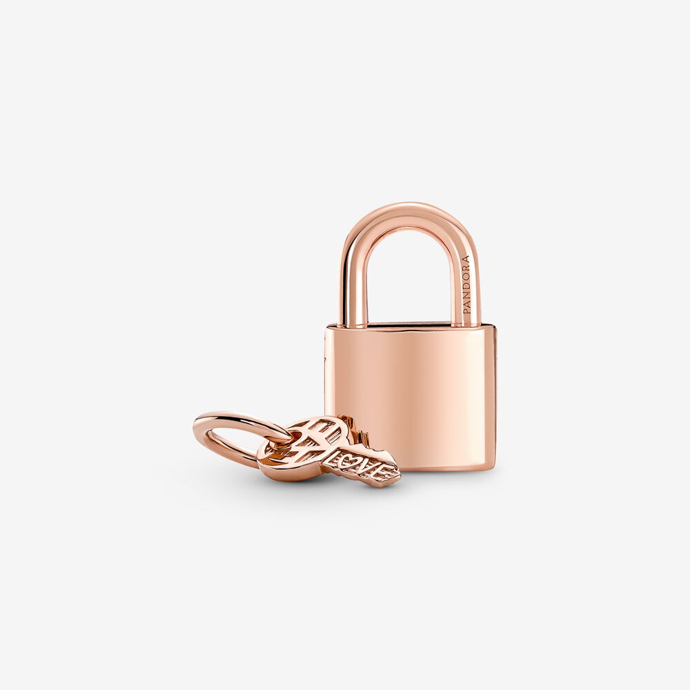 FINAL SALE- Pandora Padlock & Key Dangle Charm