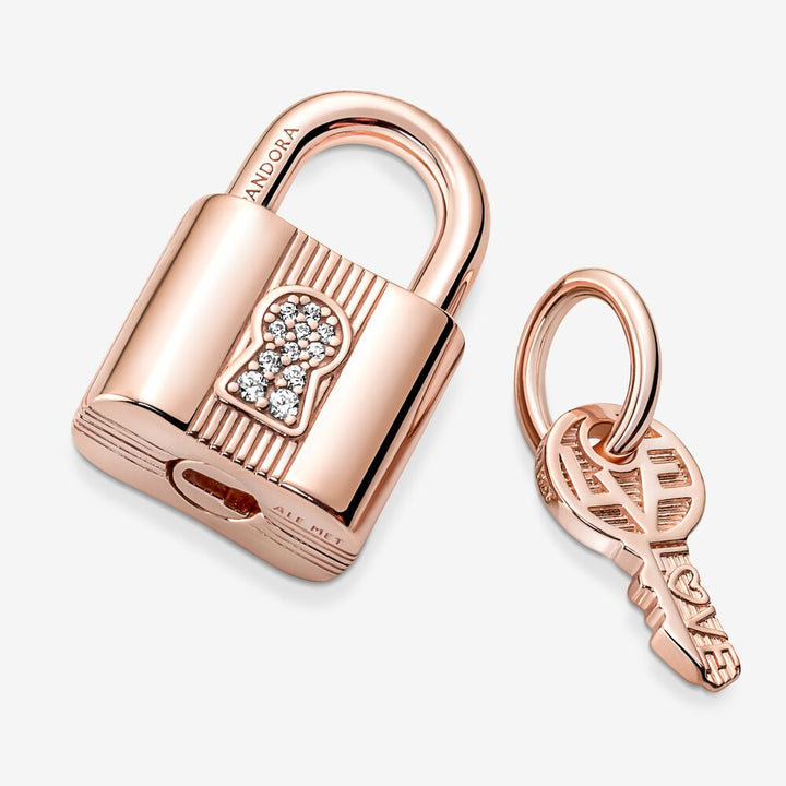 FINAL SALE- Pandora Padlock & Key Dangle Charm