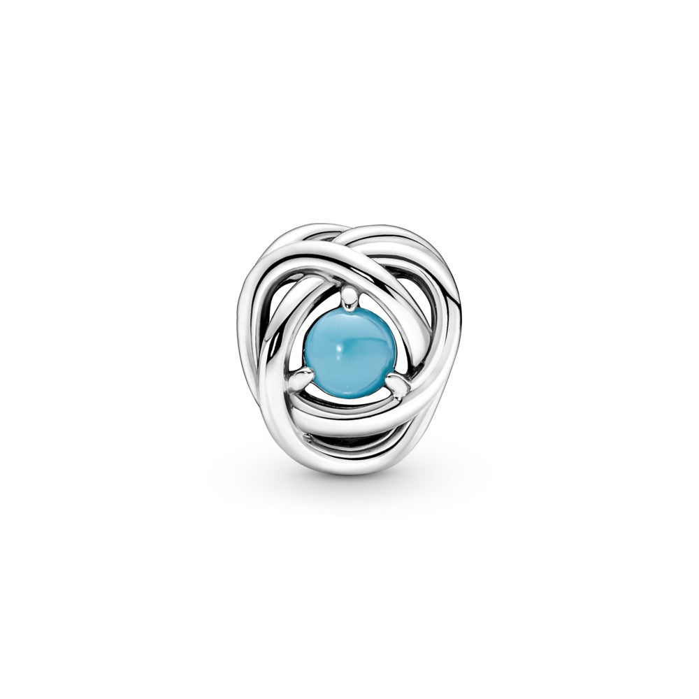 FINAL SALE- Pandora December Turquoise Blue Eternity Circle Charm