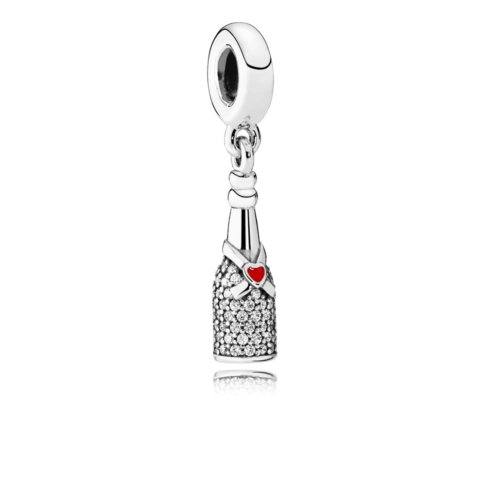 FINAL SALE- Pandora Sparkling Wine Bottle Dangle Charm