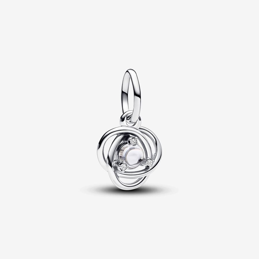 FINAL SALE- Pandora April Clear Eternity Circle Dangle Charm