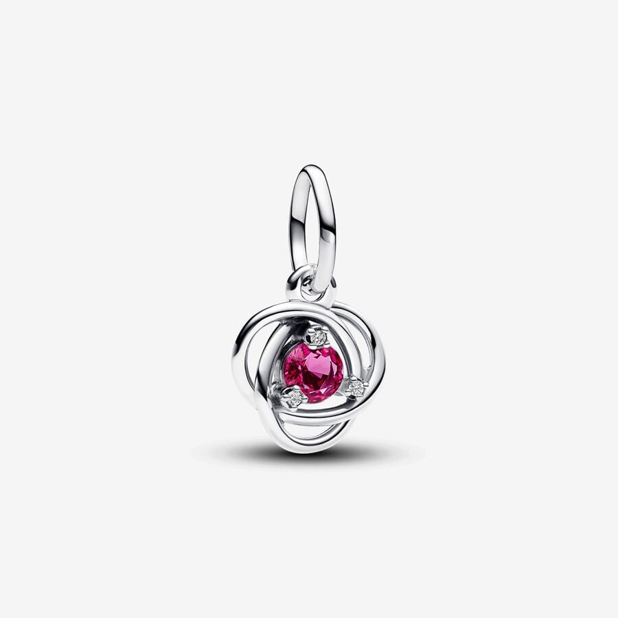 FINAL SALE- Pandora October Pink Eternity Circle Dangle Charm
