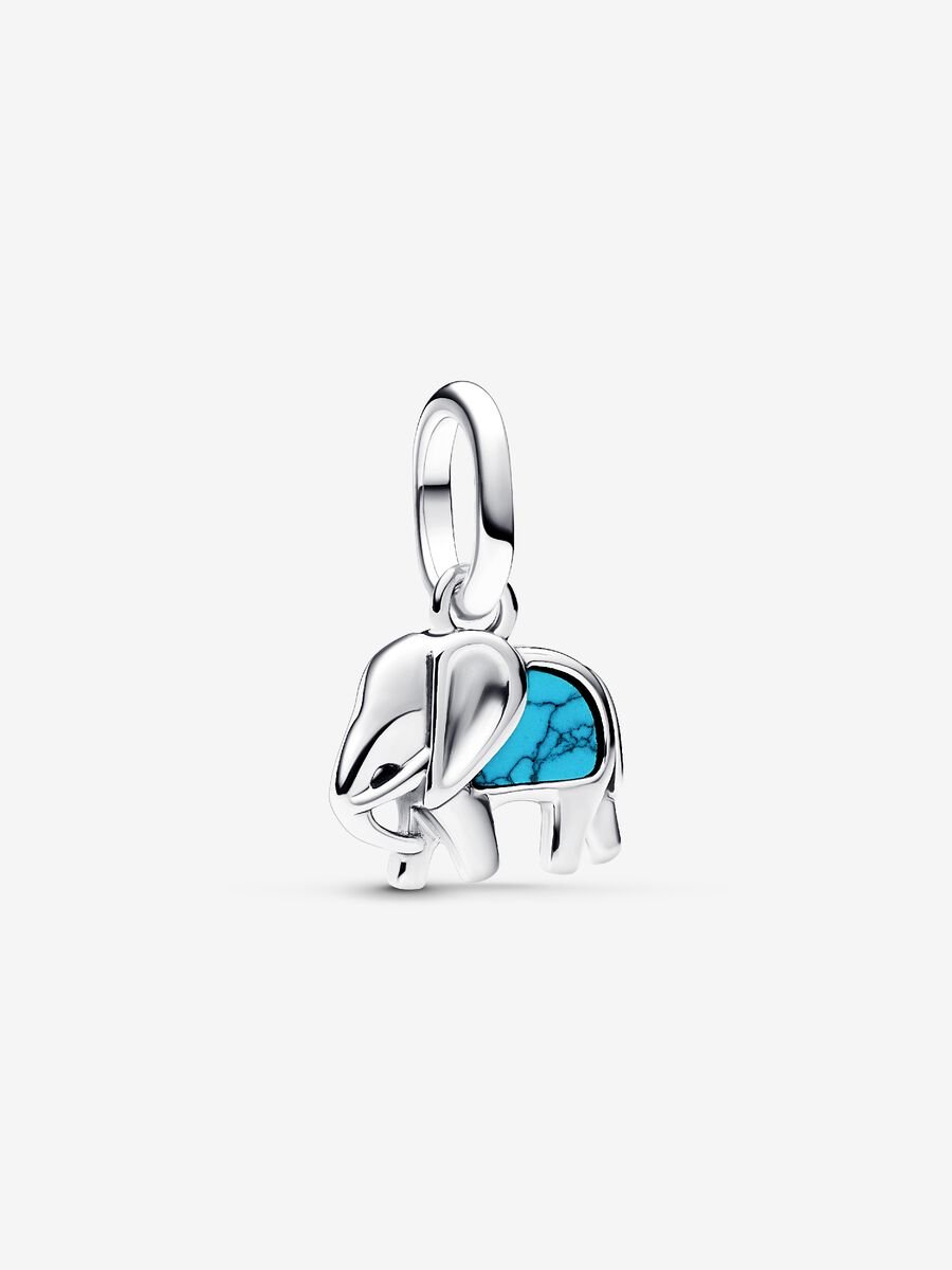 FINAL SALE- Pandora ME Turquoise-coloured Elephant Mini Dangle Charm
