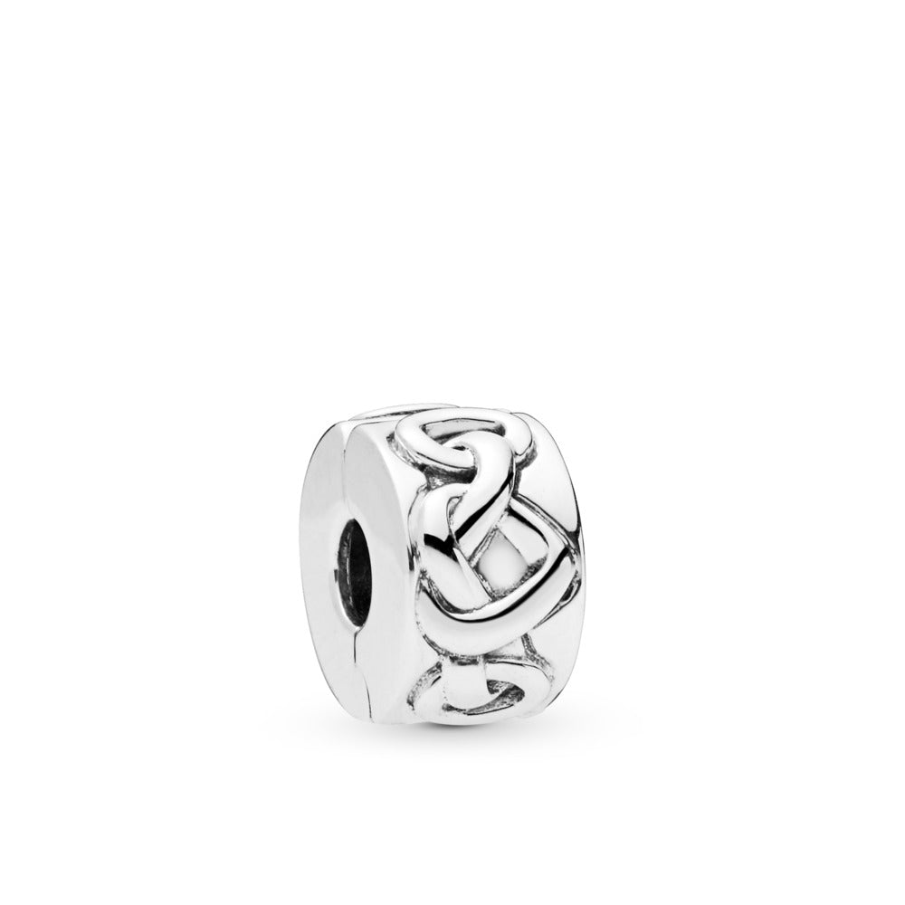 FINAL SALE- Pandora Knotted Hearts Clip Charm