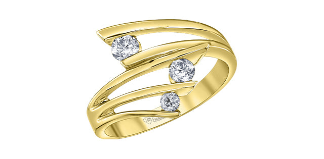10K Multi Layer Diamond Ring, 0.34TDW