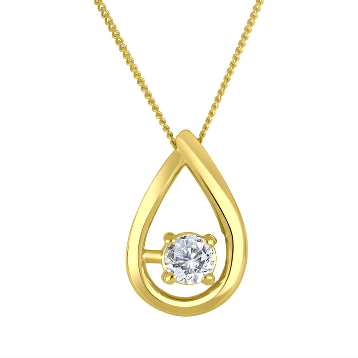 10k yellow gold teardrop penda
