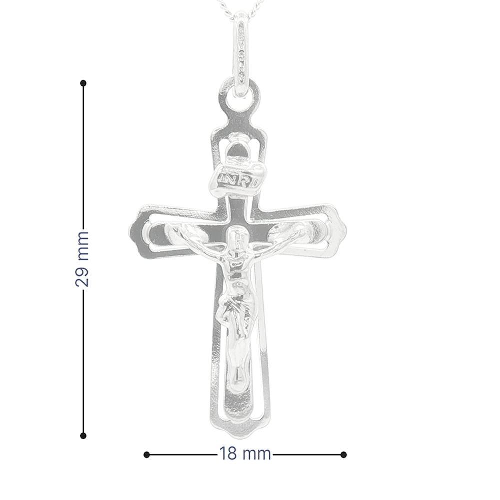 Rhodium-plated sterling silver