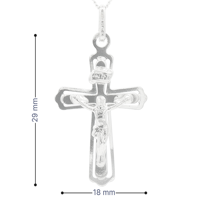 Rhodium-plated sterling silver