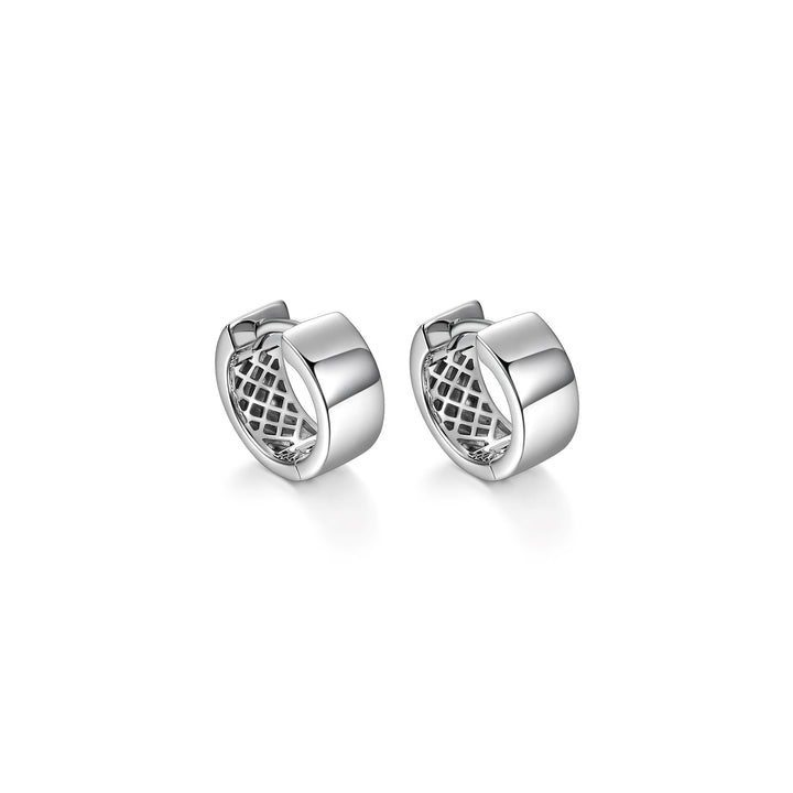 ETHOS "Basic" Silver Huggie Earrings.