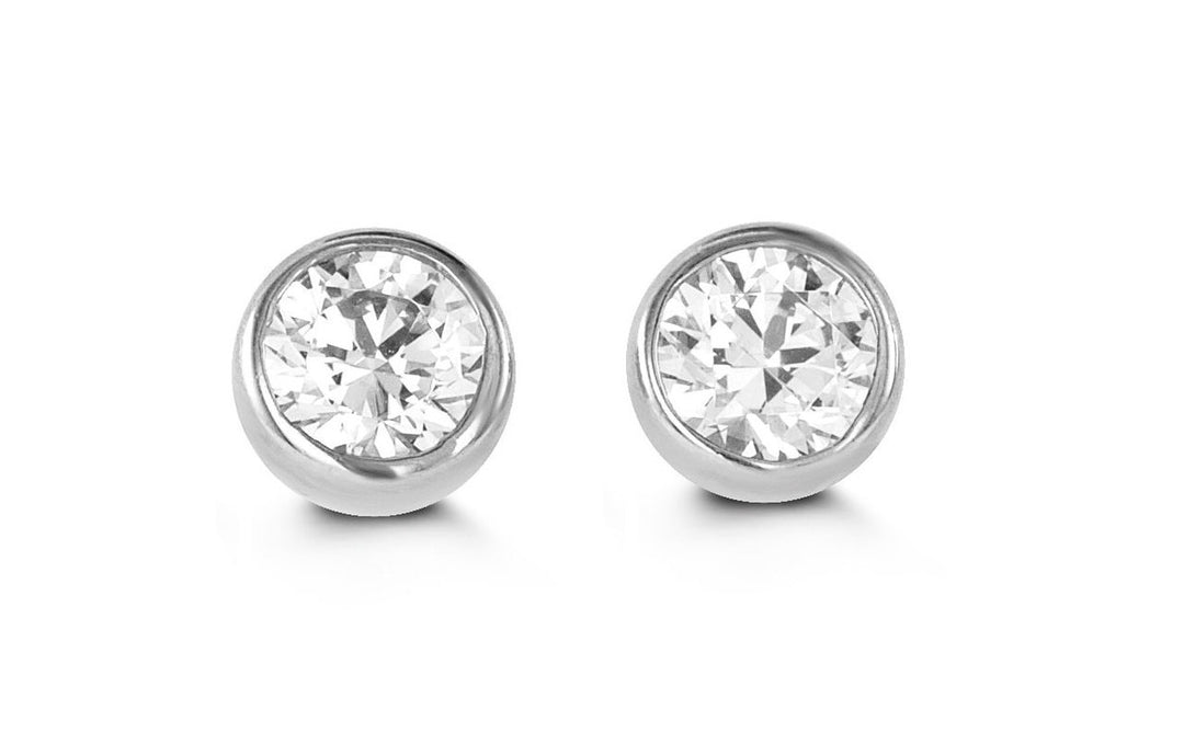 14 Karat Diamond Stud Earrings, TDW