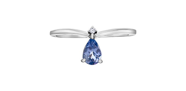 10K Tanzanite & Diamond Ring