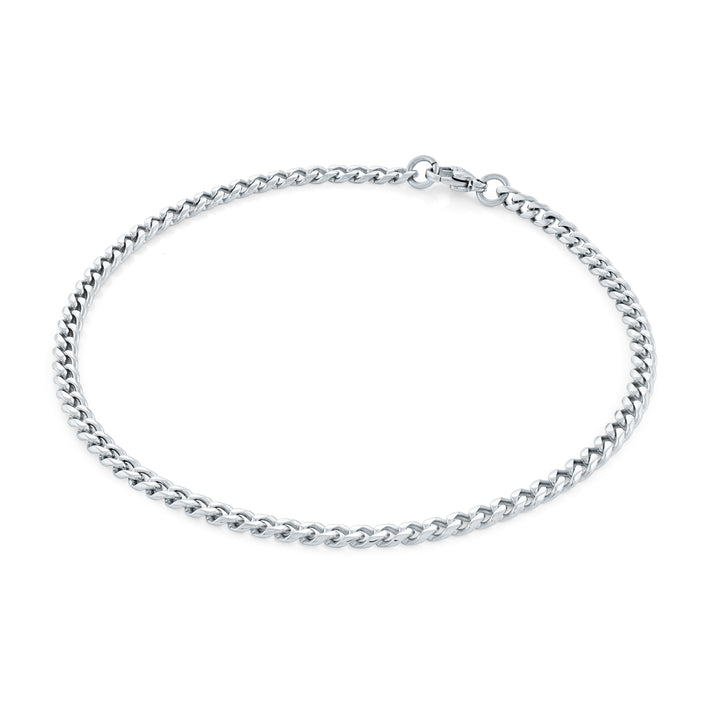 Steel Curb Anklet- 9"