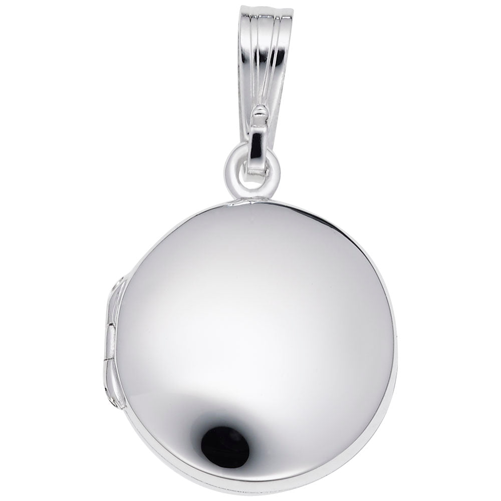925 Sterling Silver 13.62mm Petite Circle Locket Charm