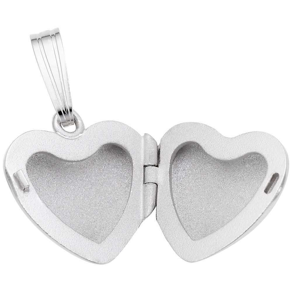 925 silver, 13.06mm x 11.37mm Heart locket charm.