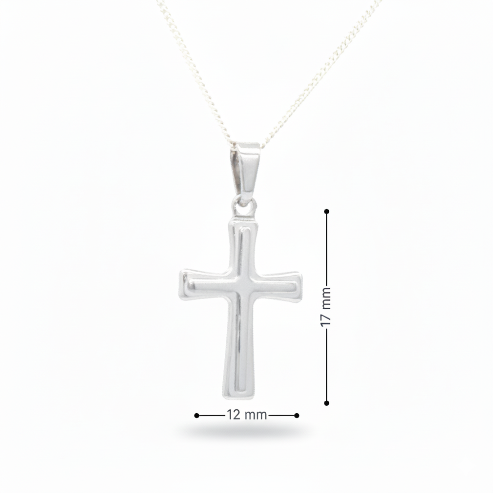 Rhodium-plated sterling silver