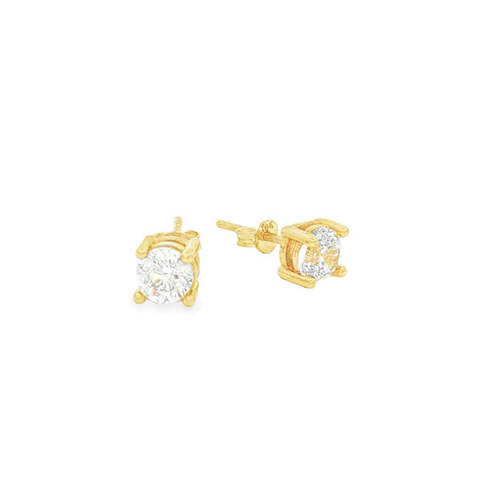 10K 5MM CZ Stud Earrings