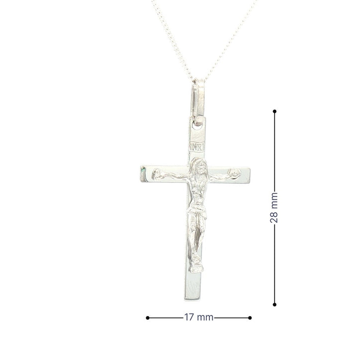 Rhodium-plated sterling silver