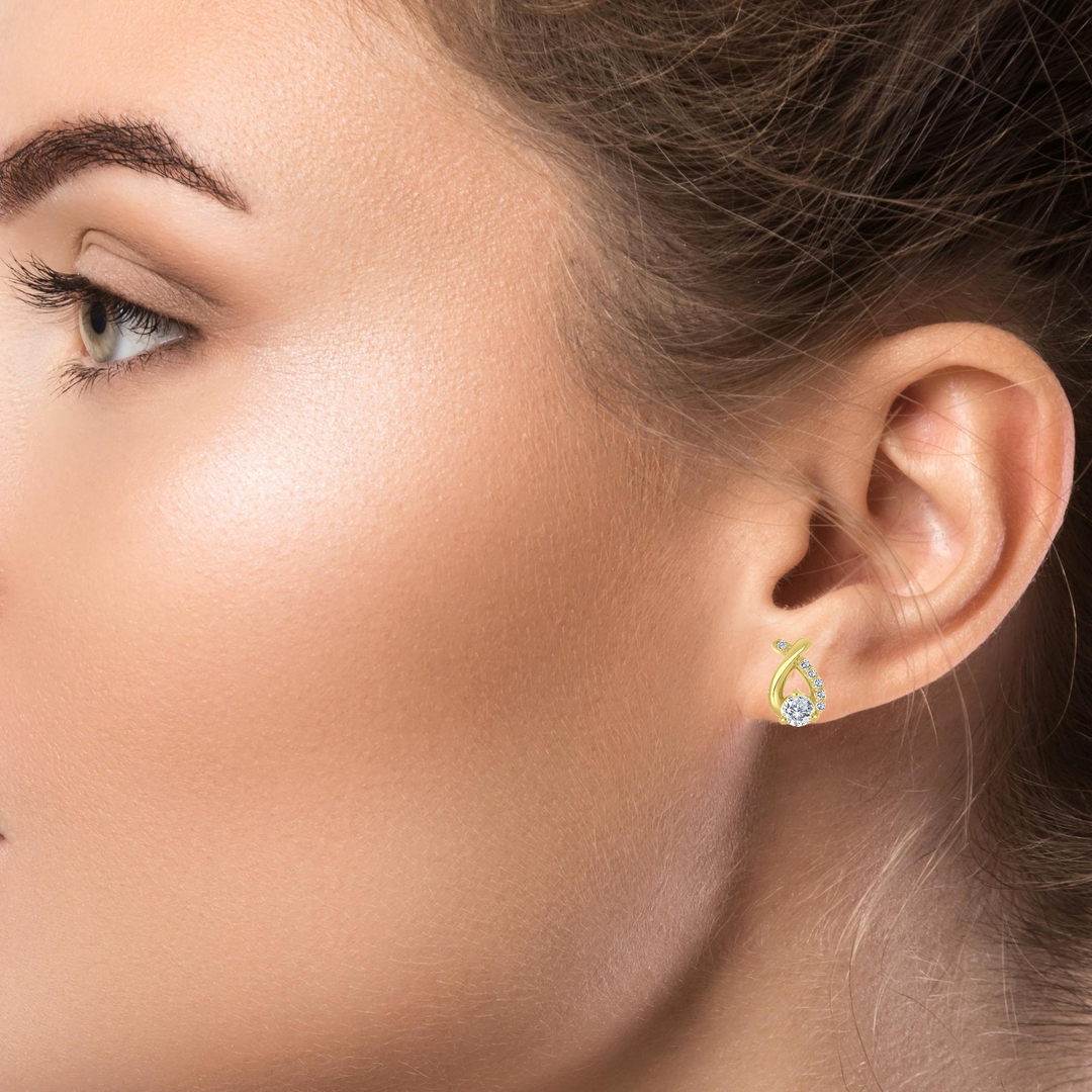 10k yellow gold stud earrings
