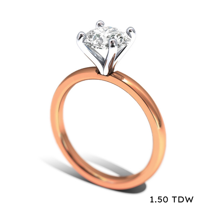 14K Lab Grown Diamond Solitaire Engagement Ring