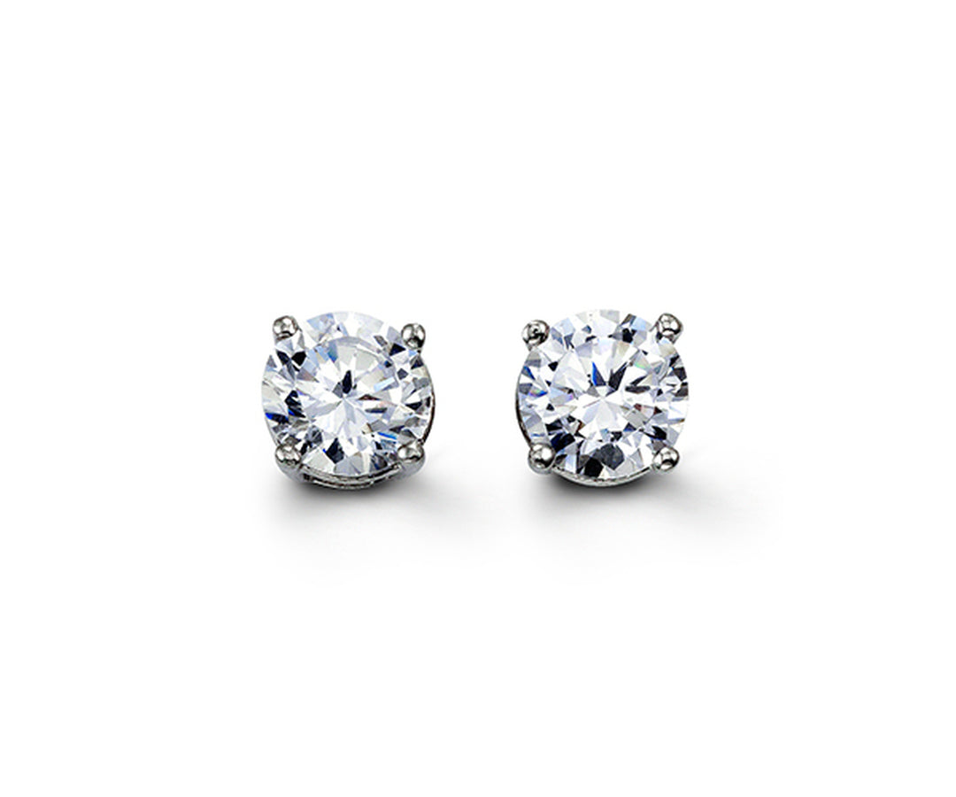 7MM Round CZ Stud Earring