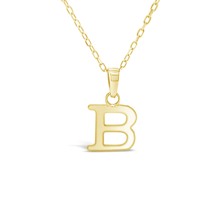 10K "B" Initial Pendant