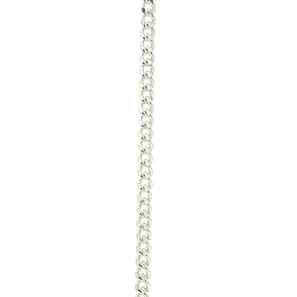 Sterling silver curb link chai
