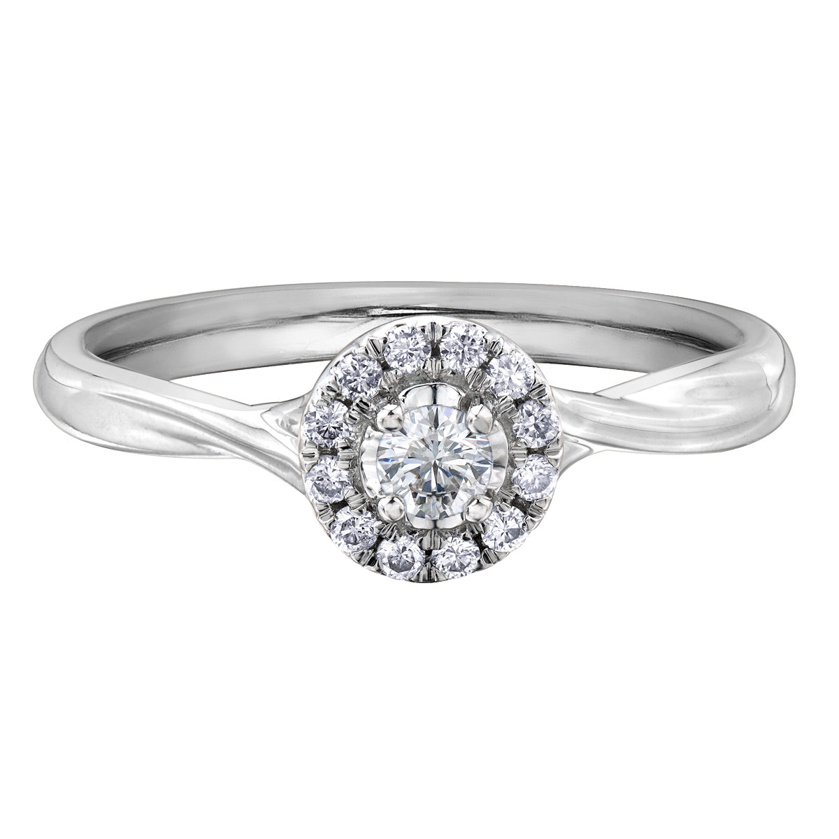 10k  Halo Engagement Ring,