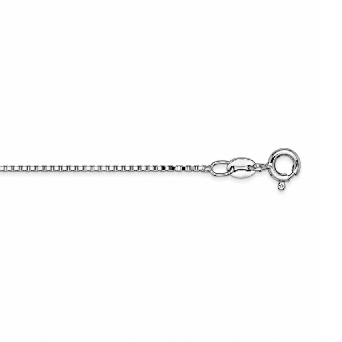 Light (1mm) Box Link Silver Chain, 22"