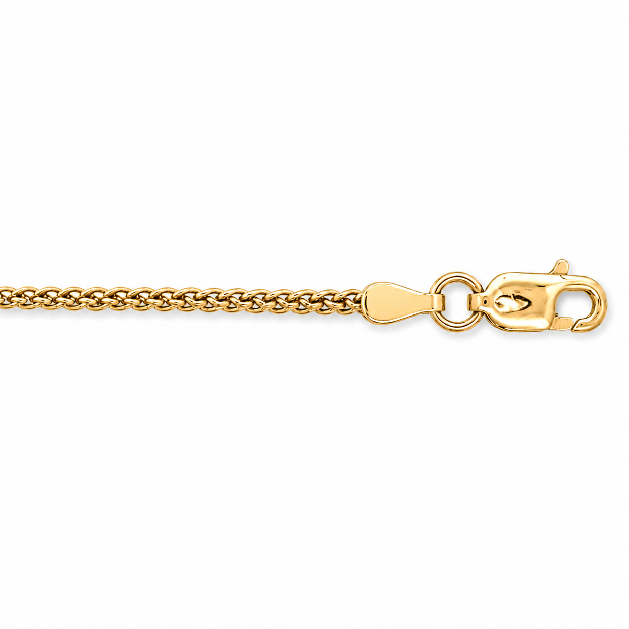 14k yellow gold 1.37mm 8" whea