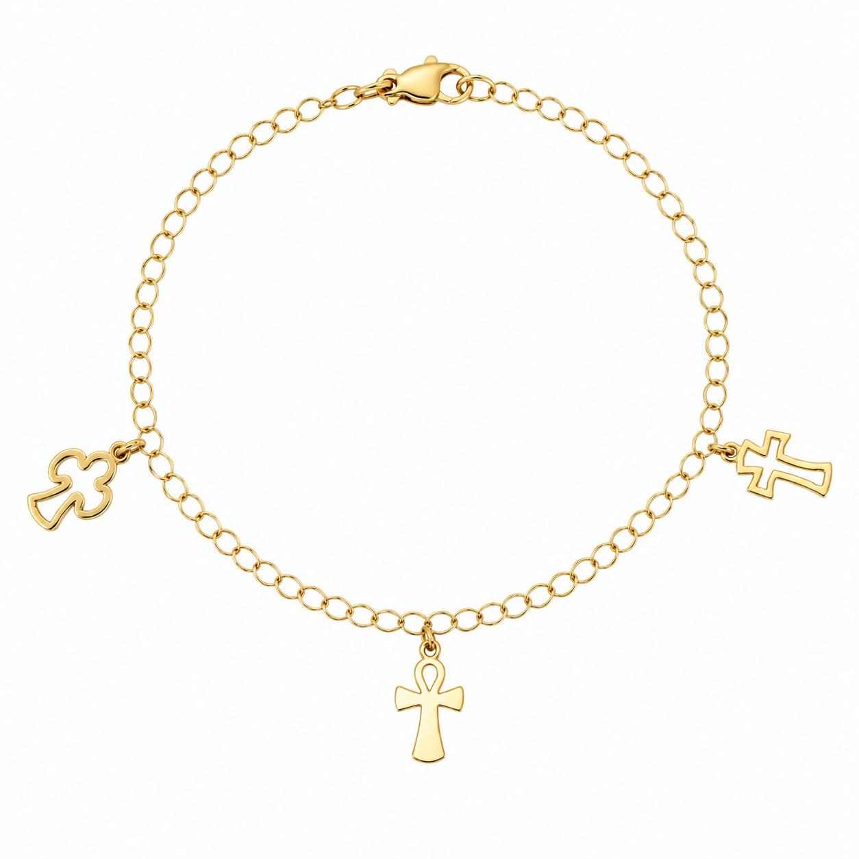14k yellow gold 7.5" cable lin